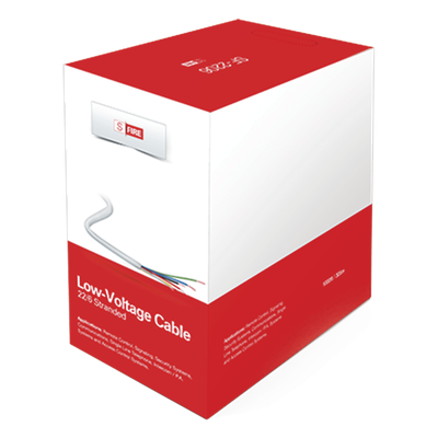 SF2206/500 - Cable de Cobre Industrial, 6 conductores calibre 22 de color blanco, para aplicaciones de alarmas / Control de acceso / Automatización / Intercoms y TV porteros, Bobina de 152.5 Metros.