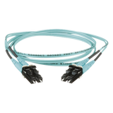 FX2ERLNLNSNM001 - Jumper de Fibra Óptica / Multimodo OM3 50/125 / LC-LC Dúplex / OFNR Riser / Aqua / 1 m (3.28 ft)