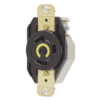 HUB-HBL-2610 - Receptáculo Industrial de Media Vuelta / 30 A / 125 V CA / 2 Polos 3 Hilos / NEMA L5-30R / 3.28 x 1.7 in