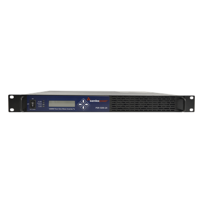 PSR-1200-24 - Inversor de Onda Pura / Montaje Rack 1U / 1200W / 24 Vcc a 100-120 VCA / 50/60 Hz / 18.9 x 15.2 x 1.7 in