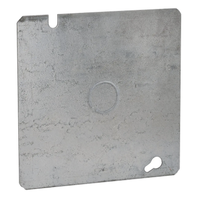 HUB-833 - Tapa Cuadrada Plana / Acero Galvanizado / 4.75 x 4.75 in / Entrada 1/2 in / UL Listed