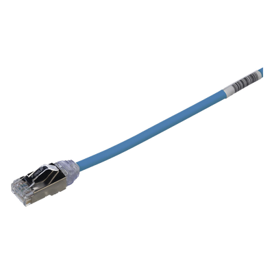 STP28X0.2MBU - Patch Cord Cat6A / 28 AWG Diámetro Reducido / S/FTP Blindado / CM/LS0H / 0.20 m (0.66 pies) / Azul