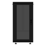 LES-60-60-24UG - Gabinete Rack de Piso / 24 Unidades / Puerta de Cristal / Carga 750 kg (1653.5 lb) / Profundidad 46 cm / Ventilación 120 mm