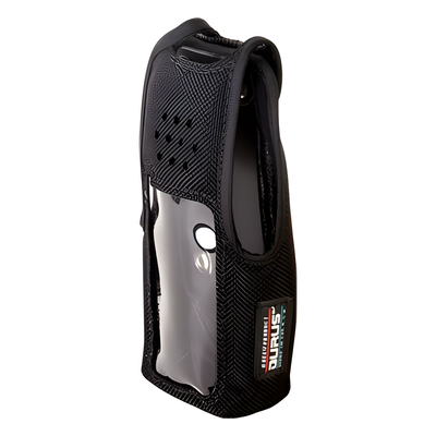 2806-B - Funda de Nylon, lazo-cinto, capuchón con broches para botones y amplio visor frontal  para NX-410K2 y NX-411K2.