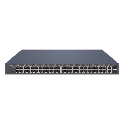 DS-3E1552P-SI - Switch PoE+ Administrable / 48 Puertos Gigabit PoE+ / 2 Puertos Uplink Gigabit / 2 Puertos SFP / 470W / 1U Rack
