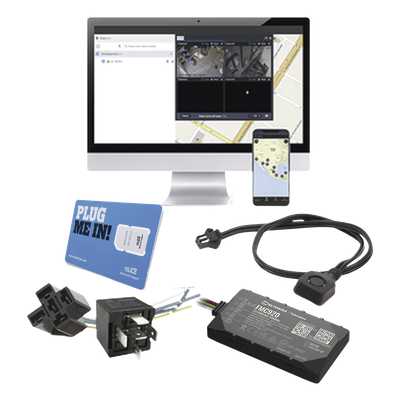 FMC920KIT - Kit de Rastreador 4G LTE Cat 1 / Bluetooth 4.0 / Batería 170 mAh / Incluye SIM, Plataforma 1 Mes, Relevador y Botón de Pánico