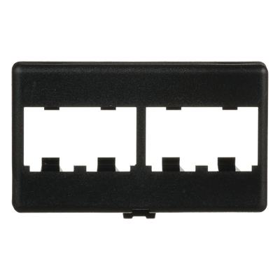 CFFP4BL - Placa de Mobiliario Modular / 4 Puertos Mini-Com / ABS / 2.9 x 1.77 x 0.88 in / Negro