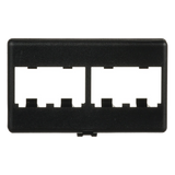 CFFP4BL - Placa de Mobiliario Modular / 4 Puertos Mini-Com / ABS / 2.9 x 1.77 x 0.88 in / Negro
