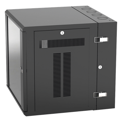 PZWMC12W - Gabinete de Montaje en Pared / 19in / 12 UR / 635mm (25in) Profundidad / Ventana de Seguridad / Acero y Vidrio Templado
