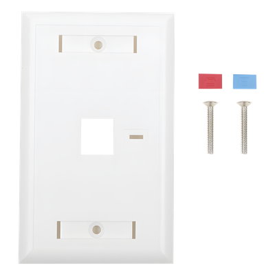 LP-FP-21 - Placa de Pared / 1 Puerto Keystone / 70 x 115 mm (2.75' x 4.52') / UL 94V-0 / Blanco
