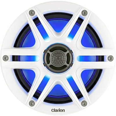 10-03046-00 - Altavoces náuticos Clarion® CMS Coaxial 6.5" / 30 W RMS / 4 ohm / 87 dB / 55 Hz-20 kHz / LED RGB / Montaje 5.00"-5.25"