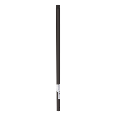 SYS-POST-ESQ-3B - Poste de Esquina para Cerca Electrificada / Acero Galvanizado Cal. 18 / 1" Diámetro / 0.8 m (2.6 ft) Alto / 3 Aisladores / Pintura Electrostática Negra