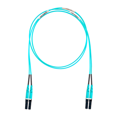 FZ2ERLNLNSNM011 - Jumper de Fibra Óptica / Multimodo OM4 50/125 / LC-LC Dúplex / OFNR Riser / Aqua / 11 m (36.09 ft)
