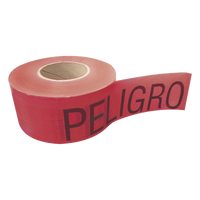 SYS-137298 - Cinta de Barricada / 100 m (328.1 ft) / Ancho 76 mm (3") / Polipropileno UV / Espesor 0.4 mm / Leyenda PELIGRO