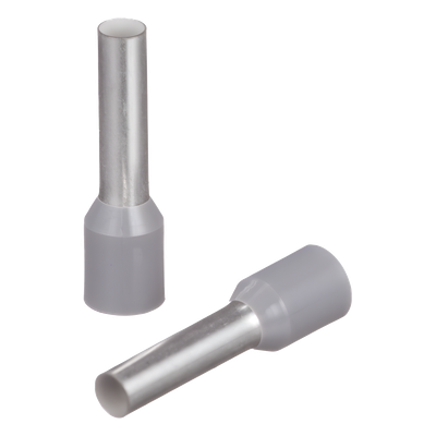 FSD81-12-C - Ferrule Aislado / 12 AWG (4 mm²) / Pin 12 mm / Polipropileno Gris / 100 Piezas