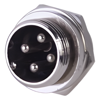 M24 - Conector para Micrófono / 4 Pines / Diseño Compacto / Compatible Audio Estándar