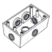 RR-0290 - Caja Condulet / 6 Bocas / 3/4" (19.05 mm) / Aluminio Diecast / NPT / Intemperie