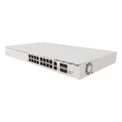 CRS320-8P-8B-4S+RM - CRS320-8P-8B-4S+RM, Switch PoE CPU 800Mhz, RAM 256 MB, 17xGigaEth, 8xPoE, 8xPoE++, 4 SPF+ 10GEth, RouterOS L5 v7