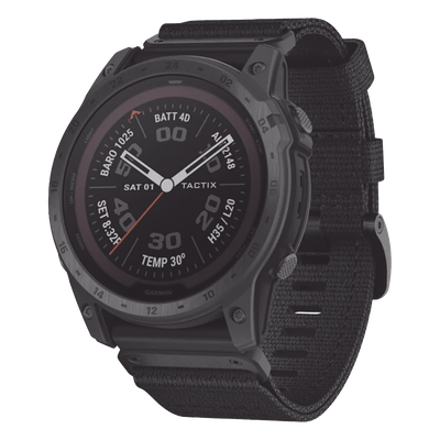 10-02704-10 - Reloj Garmin tactix® 7 – Pro Edition color negro en bisel de titanio,  multideporte con GPS ofrece funciones tácticas especializadas, así como mapas, música, funciones de entreno avanzadas.