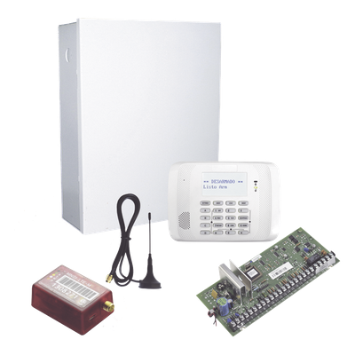 VISTA48/6162RFCOM - Kit panel VISTA-48 / 48 zonas (40 inalámbricas) / Teclado-receptor 6162RF / Comunicador celular MN01LTEM 4G/5G / 2 años de servicio