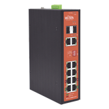 WI-PS310GF-I-V2 - Switch PoE Industrial / 8 Puertos Gigabit + 2 SFP Combo / Extensión 250 m (820 ft) / PoE 300W / Protección 6 kV / -40°C a 80°C / Alimentación Dual 12-57 VCC