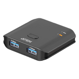 US4322 - Switch USB 3.2 Gen 1 Essentials | 2 Puertos USB Tipo-A | 2 Computadoras | 5 Gbps | InstaSync | Botón Físico | Diseño Compacto | Plug-and-Play