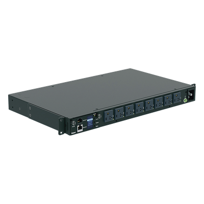 P08E14M - PDU Monitoreable por Toma / 8 Salidas NEMA 5-20R / Control Individual y por Grupo / 120 Vca / 15 A / 1UR Horizontal 19 in
