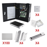 KIT-TARJETA-04 - Kit de Control de Acceso con TARJETA para 4 Puertas  / TODO INCLUIDO / Software IVMS4200 incluido