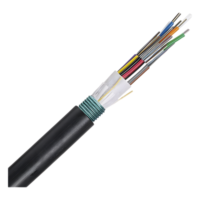 FLSNZ06 - Cable de Fibra Óptica / 6 Hilos / Planta Externa / Armado / Multimodo OM4 50/125 / MDPE / Bloqueo de Agua en Seco / Enterrado Directo