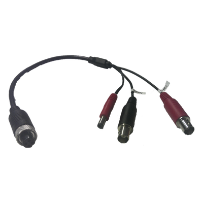 DS-MP2130/BNC - Cable Adaptador para Cámaras / Conector Aviación a BNC / Video y Audio BNC / Alimentación Integrada / 30 cm (11.8 in)