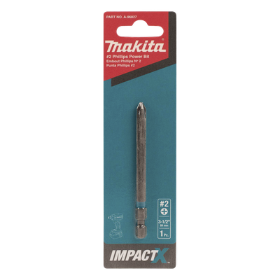 A96827 - Punta Phillips Impact-X / PH2 / 3-1/2" (89mm) / Acero Alta Resistencia / Blister 1 pieza