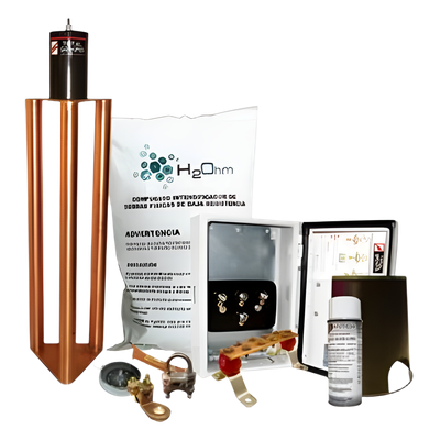 KIT-MASTER-400K - Kit de Tierra Física Con Electrodo Magnetoactivo Capacidad Max: 400 AMP