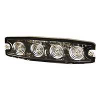 SPL4A - Luz Auxiliar LED / 4 LED / Ámbar / SAE Clase 1 / Perfil Bajo 0.26' (6.60 mm) / 24 Patrones de Destello / Sincronización Múltiple