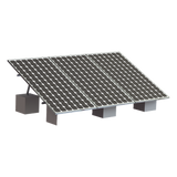 VEKTOR8R3M - Estructura de Montaje Solar / 3 Módulos Fotovoltaicos / Riel Tipo 8 de 4050 mm / Aluminio Anodizado / Resistencia al Viento 136 km/h / Ángulo 20° a 45°