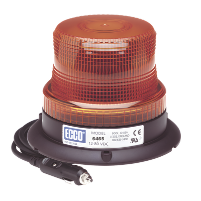 X-6465AMG - Mini Burbuja LED / Ámbar / Montaje Magnético / 12-80 VCC / 5.6" Diámetro / SAE J845 Clase III / -30°C a 50°C