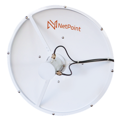 NP3326 - Antena parabólica / 2 ft (60 cm) / 3.3-3.9 GHz / 26-27 dBi / Polarización dual / N-hembra
