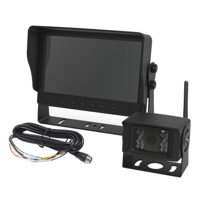 K7000B-WK - Cámara de Reversa Inalámbrica / Monitor LCD 7" / Visión Nocturna IR 18 LEDs / IP69K / Expandible a 4 Cámaras