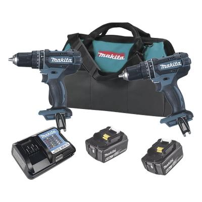 DLX2501S - Kit Taladro Percutor + Llave de Impacto / 18V / 2 Baterías 3Ah / Motor BL / 210 Nm / 1/2"