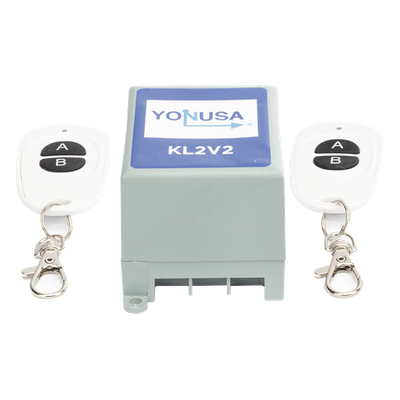 KL2V2 - Módulo de Mando y 2 Transmisores para Cerco Eléctrico Yonusa, Compatible con Todos los Energizadores, Conexión Sencilla