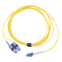FJ2-LCUSCUL-10 - Jumper de Fibra Óptica Monomodo / LC/UPC-SC/UPC Duplex / OS2 / OFNR / 10 m (32.81 ft) / Amarillo