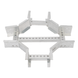 CHXE8R8X6AK - Derivación "X" Horizontal de Aluminio Perfil Z / Peralte 3 1/4" / Ancho 6"/ Radio 8" / Incluye Tornillería (CHXHEZ314R8X6AK)