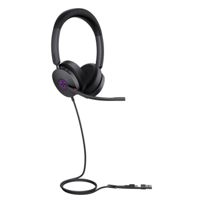 UH48-DUAL-TEAMS-USB-C/A - Auriculares UC con Cable / Cancelación de Ruido Activa Híbrida / USB-C con Adaptador USB-A / Certificación Microsoft Teams / 4 Micrófonos / 20 Hz - 20 kHz