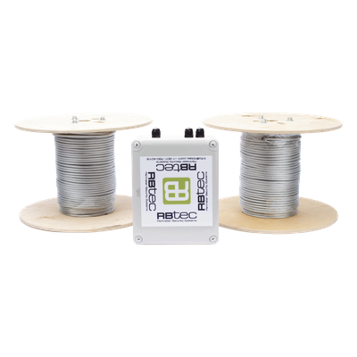 IROC-2Z-500-V2 - Kit de Cable Sensor Perimetral Para Cercas Ciclonicas IRONCLAD/ 305 METROS / 2 ZONAS; 152 METROS POR ZONA / Sin Falsas Alarmas por Viento / TODO Incluido TARJETA LPU400/ Calibración por Software