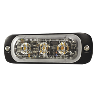 SP3A - Luz Auxiliar LED / 3 LEDs Ámbar / Multivoltaje 12~24 VCD / 12 Patrones de Destello / IPX8 / SAE J595 Clase 1