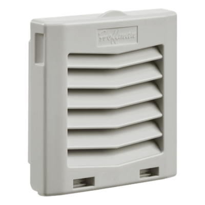HG0400404 - Rejilla de Escape con Filtro / IP54 / Click-Fit / Compatible Ventilador 4 in (102 mm) / Gris Claro RAL 7035