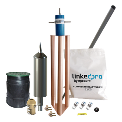 AT-5315-KIT - Kit Pararrayo PDC / Avance de Cebado 15 µs / Protección 70 m (230 ft) / Incluye Electrodo y Accesorios para Torre