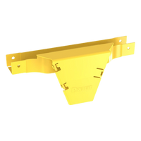 FVTHD2X2LYL - Accesorio en T / Conexión Horizontal a Bajada Vertical 90° / Canaleta 2x2 / Radio de Curvatura 50.8 mm (2 in) / Color Amarillo