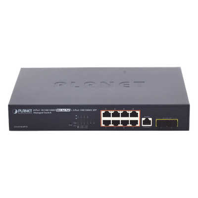 GS-4210-8P2S - PLANET GS-4210-8P2S switch Gestionado Gigabit Ethernet (10/100/1000) Energía sobre Ethernet (PoE) 1U