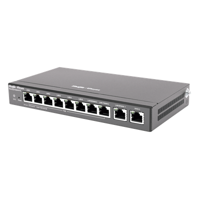 RG-EG310GH-P-E - Router Balanceador SD-WAN / 1.5 Gbps / 350 Usuarios / 8 Puertos Gigabit PoE+ 110W / 4 WAN / Gestión en Nube