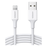 20728 - Ugreen cable USB 2.0 A lightning 2m, 5V/2.4A iPhone 7 / 7plus / 6S/ 6 / 6 Plus, iPhone 5s/5c/5, iPad Mini/Mini 2, iPad 1 m Blanco